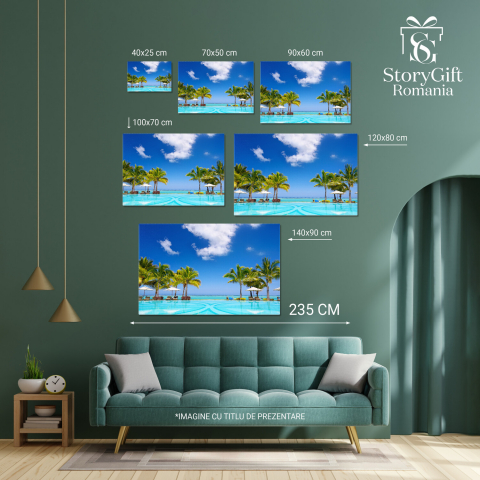 Hotelul Paradis pe Plaja Exotică - Lux și Frumusețe, Marime 40x25CM [3]