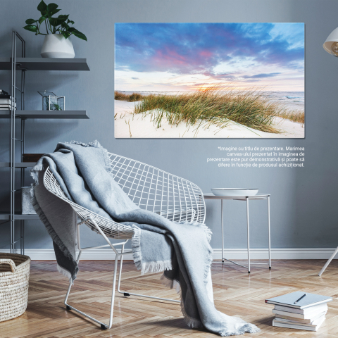 Tablou Canvas Iarba de Plaja pe Dunarea Baltica la Apus marea Baltica, dune, apus, natura, peisaj 100x70CM [4]