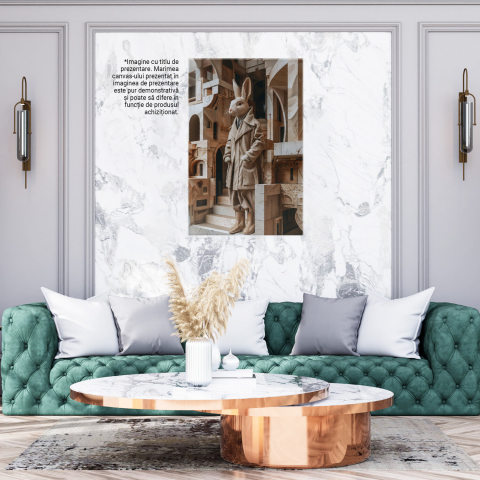 Iepure în Costum cu Palton și Ghete – Pictură Digitală, Marime 40x25CM [2]