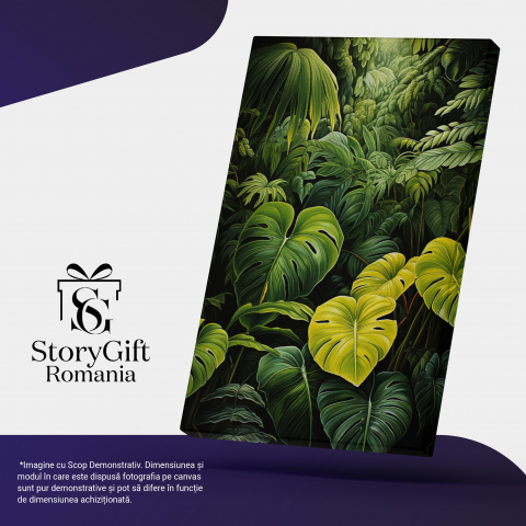 Tablou Canvas:  Ilustratie cu plantele din padure - vegetatie natura Pictura Digitala 40x25CM [4]