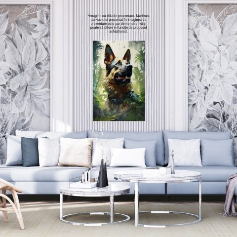 Tablou Canvas Câine Lup în Pădure | Pictură Digitală de Căutare, Marime 40x25CM [3]