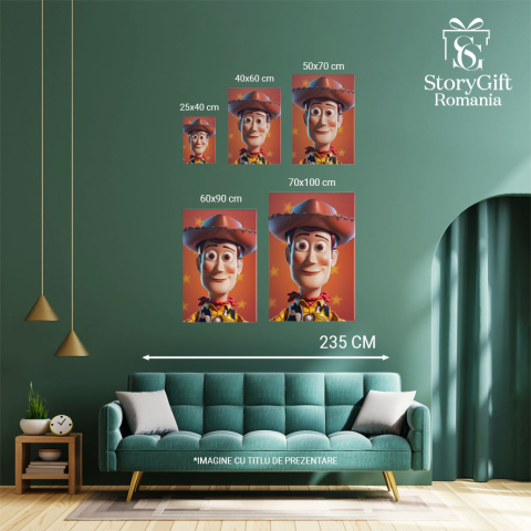 Tablou Canvas:  Imagine cu un Barbat Cowboy - Fotografie Artistica si Animatie Cowboy Pictura Digitala 40x25CM [3]