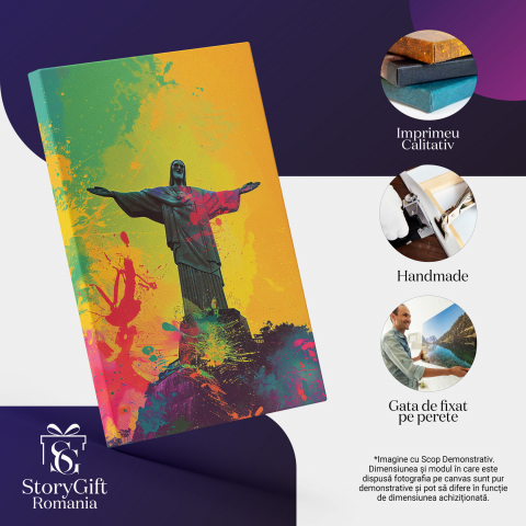 Îmbrățișarea Colosului - Prezența Enigmatică în Parcul Părăsit, Marime 40x25CM [1]