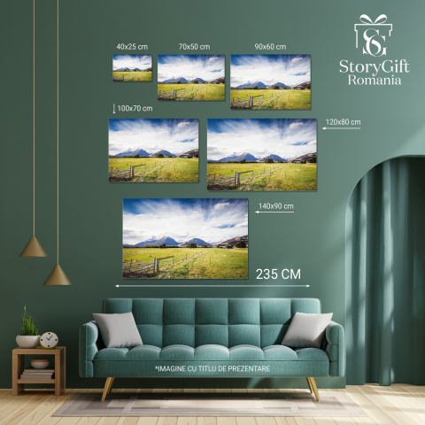 Peisaj Idilic din Glenorchy, Noua Zeelandă la Dusk, Marime 40x25CM [3]