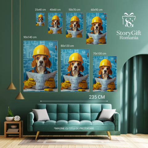 Tablou Canvas Personalizat Inginer De ConstrucțiiMarime 40x25CM [5]