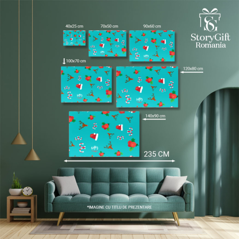 Tablou Canvas - Inspira-ti Sarbatorile cu Designuri Unice de Craciun: Alege Decoruri Festive! 40x25CM [4]