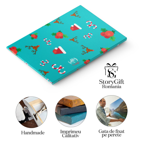 Tablou Canvas - Inspira-ti Sarbatorile cu Designuri Unice de Craciun: Alege Decoruri Festive! 40x25CM [1]