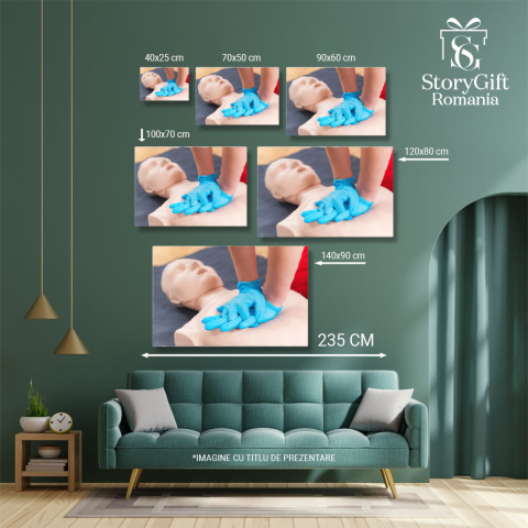 Tablou Canvas: Instruire in Tehnici de Resuscitare - Cunostinte pentru Situatii de Urgenta 40x25CM [4]