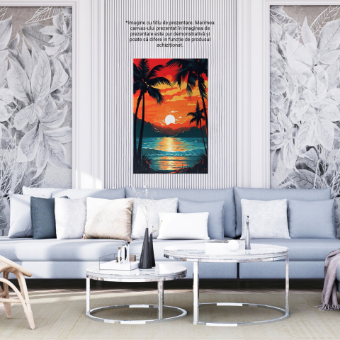 Insula Exotică Luminată de Apus - Tablou Canvas, Marime 40x25CM [3]