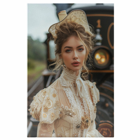 Tablou Canvas Întâlnire cu Alte Timpuri în Gara Domnița, Marime 40x25CM