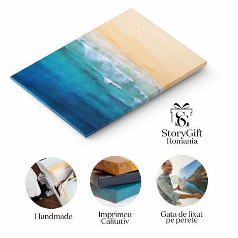 Vedere Aeriană a Coastei Islandeze – Frumusețe Naturală, Marime 40x25CM [1]