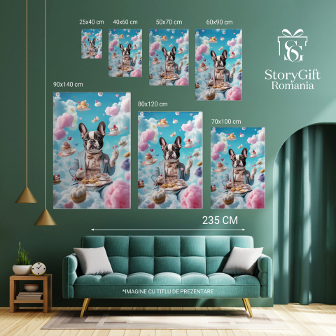 Tablou Canvas Personalizat - Animal în Costum Elegant cu Papion Roz
Marime 40x25CM [5]