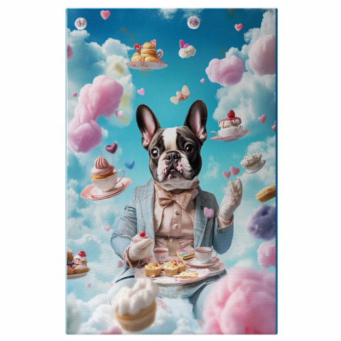 Abstract - Tablou Canvas Personalizat - Animal în Costum Elegant cu Papion Roz
Marime 40x25CM