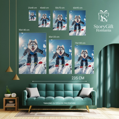  Tablou Canvas Personalizat Iubitor De Experiențe Intense Pe SchiuriMarime 140x90CM [5]