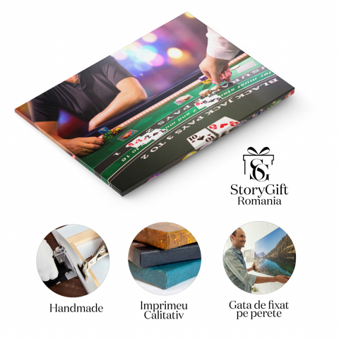 Tablou Canvas: Atmosfera Emoționantă a Serii la Cazinou, Marime 40x25CM [1]