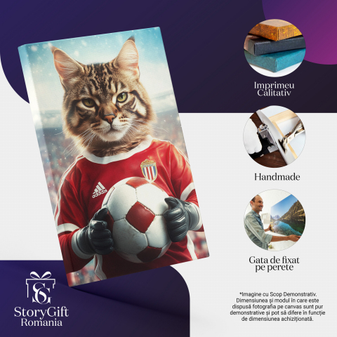  Tablou Canvas Personalizat Jucător De Fotbal European Câștigând MeciulMarime 70x50CM [3]