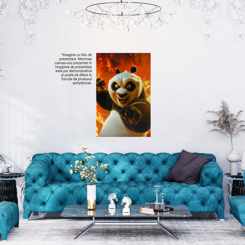 Kung Fu Panda - Urs cu Ochii Verzi Practicând Arte Marțiale, Marime 40x25CM [3]
