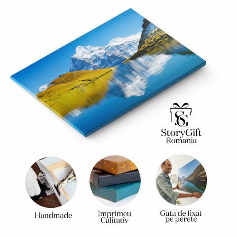 Lacul Bachalpsee în Muntii Elvețieni: Reflexie și Frumusețe, Marime 40x25CM [1]