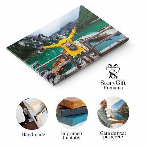 Lacul Braies în Toată Splendoarea Sa: Frumusețea Alpii Italieni, Marime 40x25CM [1]