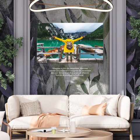 Lacul Braies în Toată Splendoarea Sa: Frumusețea Alpii Italieni, Marime 40x25CM [2]