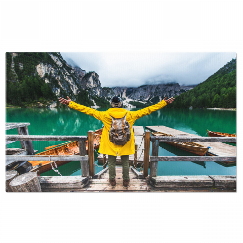 Munte - Lacul Braies în Toată Splendoarea Sa: Frumusețea Alpii Italieni, Marime 40x25CM