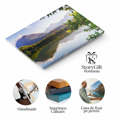 Lacul Strbske Pleso - Peisaj Scenic din Munții Tatra, Marime 40x25CM [1]