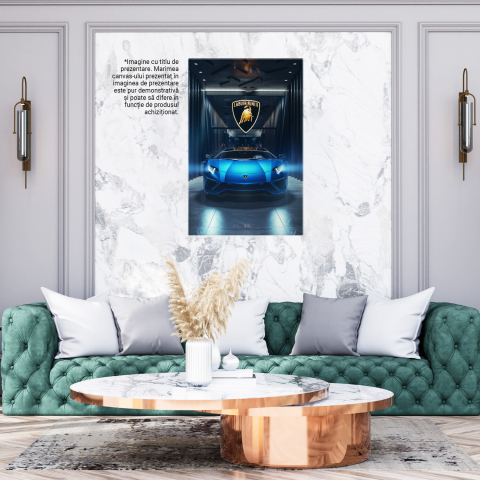 Lamborghini Albastră - Tablou Canvas Mașină Sport, Marime 40x25CM [2]