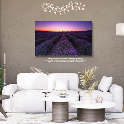 Tablou Canvas - Lavanda in Provence: Magie la Rasarit si Apus 40x25CM [2]