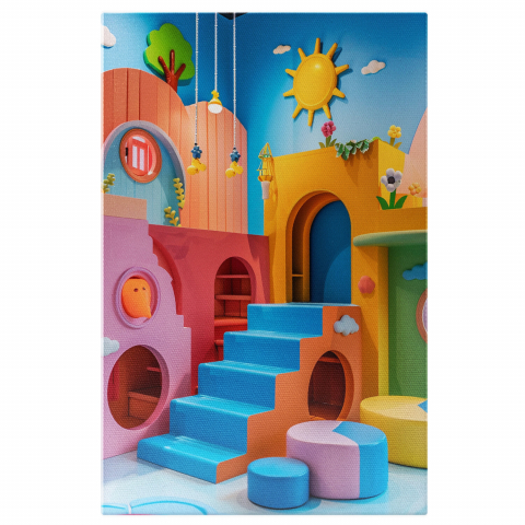 Diverse - ambianță jucăușă, artă pentru copii, decor educațional, relaxare pentru copii, cadou pentru aniversare, inspirație pentru joacă, Marime 40x25CM