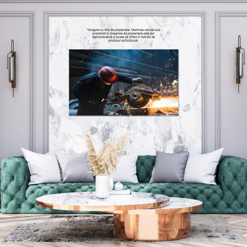 Tablou Canvas: Lucrarile de Sudura in Industrie 100x70CM [2]