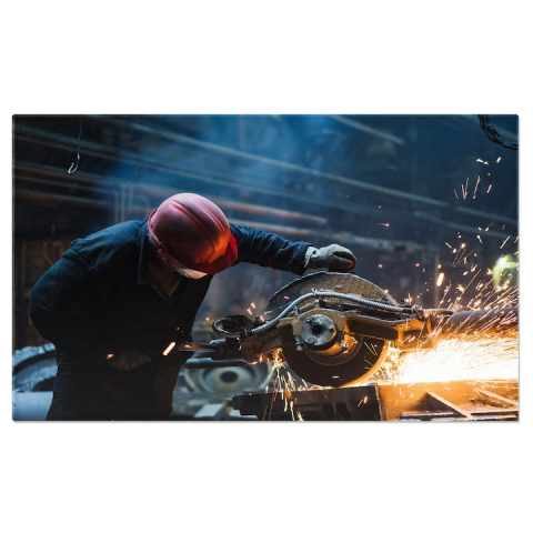 Marimea 100x70CM - Tablou Canvas: Lucrarile de Sudura in Industrie 100x70CM
