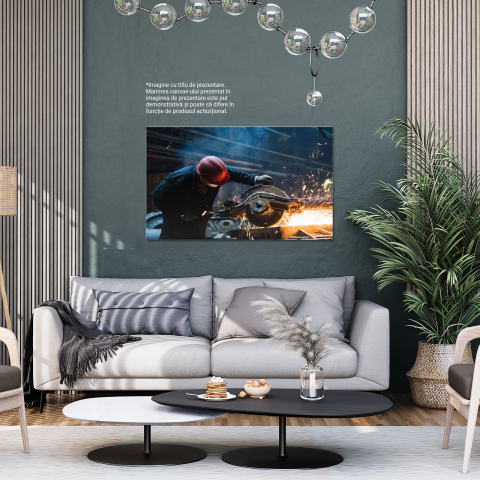 Tablou Canvas: Lucrarile de Sudura in Industrie 100x70CM [3]