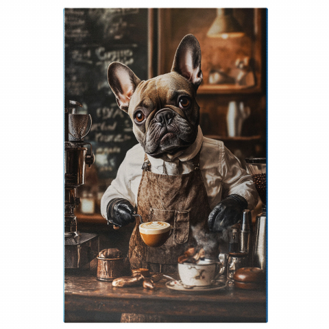 Meserii - Tablou Canvas Personalizat Barista Cu CafeaMarime 40x25CM