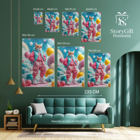 Ținută Stradală Modernă cu Culori Vibrante în SpațiuMarime 40x25CM [5]