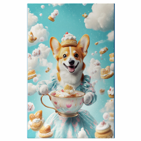 Abstract - Tablou Canvas Personalizat - Animal în Ținută Regală cu Cească Vintage și Pălărie Bizară
Marime 40x25CM