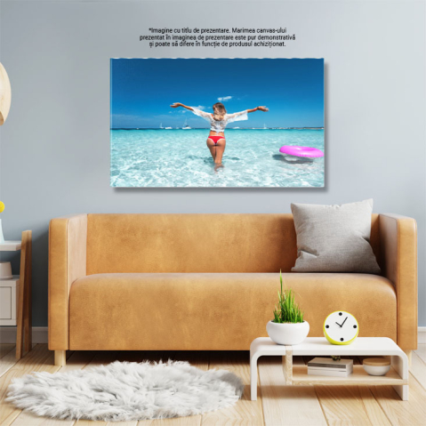 Tablou Canvas - Lumea in Apa: Tineret si Relaxare la Marea Ocean 40x25CM [2]