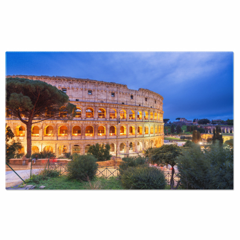 Atracții Turistice - Lumina Serii - Colosseum în Strălucirea Serii, Marime 40x25CM