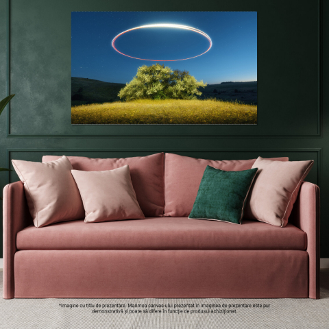 Tablou Canvas Lumina și Aventură în Cosmos: Noapte cu Stele și Galaxii Fascinante, Marime 40x25CM [3]