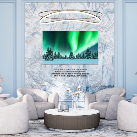 cadou pentru iubitorii de natură, artă contemporană, decor pentru living, peisaje de iarnă, experiență nordică, vis de iarnă, atmosferă de liniște, vacanțe în nord, viziuni de vis, refugiu natural, artă nordică, peisaj de vis, Marime 40x25CM [2]