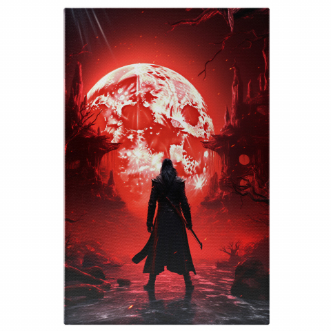 Personaje Desene Animate - Luptător Asasin Sub Luna Roșie de Război - Pictură Digitală, Marime 40x25CM