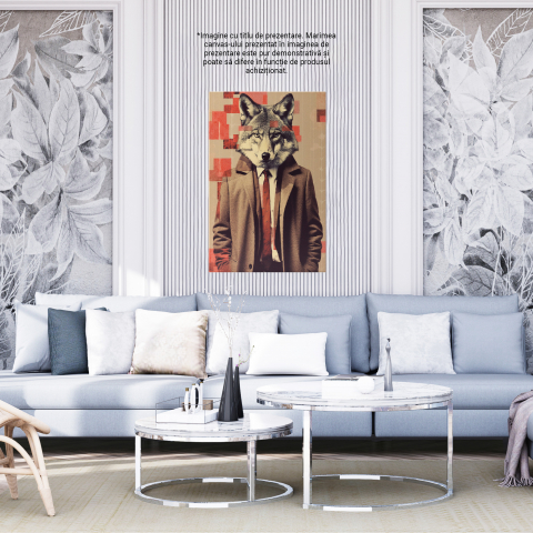 Tablou Canvas:  Lup la costum - afaceri calca pe cadavre Pictura Digitala 90x60CM [3]