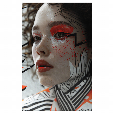 Machiaj Electrizant - Pictură Digitală cu Stil Unic Feminin, Marime 40x25CM
