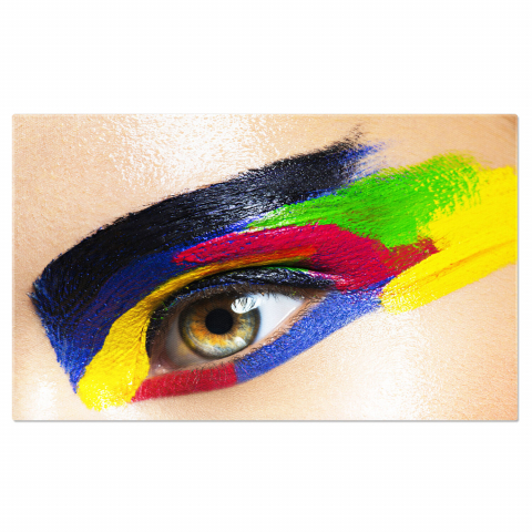 Tablou Canvas: Machiajul Ochilor - Creativitate și Frumusețe, Marime 40x25CM