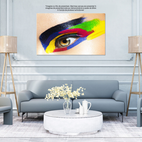 Tablou Canvas: Machiajul Ochilor - Creativitate și Frumusețe, Marime 40x25CM [3]