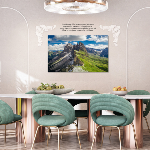 Tablou Canvas Magia Dolomiților UNESCO - Pajiști Însorite din Italia, Marime 40x25CM [3]