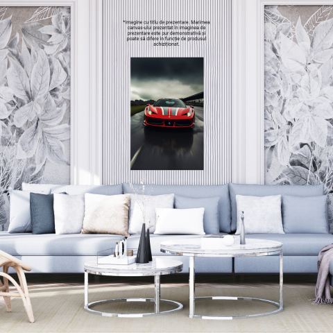 Tablou Canvas Mașină de Lux Ferrari în Viteză, Marime 40x25CM [3]