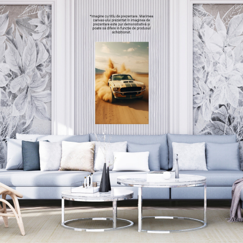 Mașina Dodge pe Teren - Pictură Digitală cu Viteză și Praful, Marime 40x25CM [3]