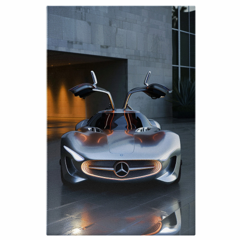 Stunning Mercedes Benz AMG Vision Gran Turismo - Digital Art with Vertical Doors Open, Marime 40x25CM