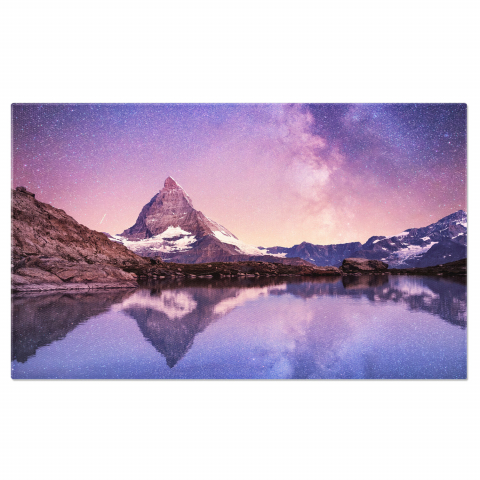 Calea Lactee - Matterhorn Reflectat: Pictura Scenică a Naturii Elvețiene, Marime 40x25CM