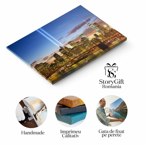 Tablou Canvas: Memorialul 9/11 - O Amintire Emoționantă în Manhattan, Marime 40x25CM [1]